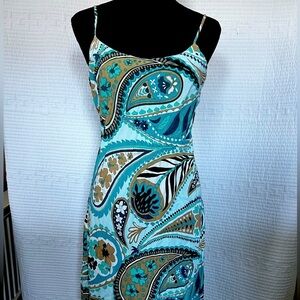 Blue paisley dress